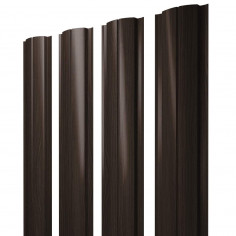 Штакетник Полукруглый Slim с прямым резом 0,45 Print Elite Coffee Wood TwinColor