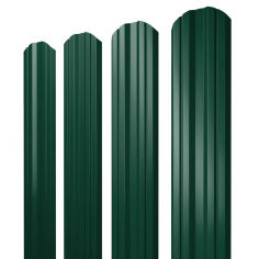 Штакетник Twin фигурный 0,45 Drap RAL 6005 зеленый мох
