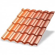 Металлочерепица МП Монтекристо-X (AGNETA-20-CopperCopper-0.5)
