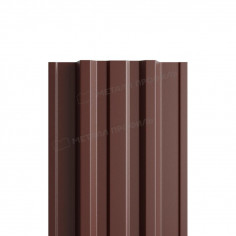 Штакетник металлический МП TRAPEZE-T 16,5х118 (PURETAN-20-8017-0.5)