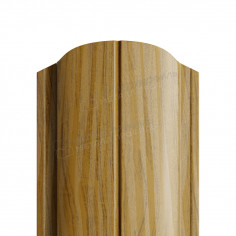 Штакетник металлический МП ELLIPSE-O 19х126 (ECOSTEEL_T-12-Золотой Орех-0.45)