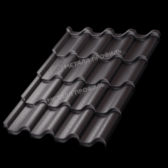 Металлочерепица МП Монтерроса-SL (VALORI-20-DarkGrey-0.5)