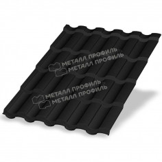 Металлочерепица МП Трамонтана-SL (VALORI-20-DarkGrey-0.5)