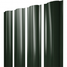 Штакетник Круглый с прямым резом 0,5 GreenCoat Pural BT RR 11 темно-зеленый (RAL 6020 хромовая зелен