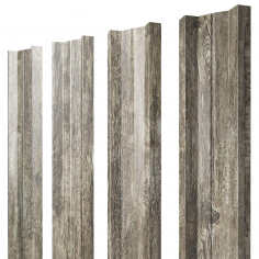 Штакетник М-образный А с прямым резом 0,45 Print Elite Nordic Wood TwinColor