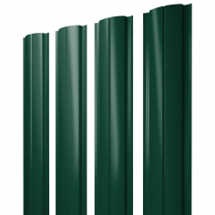 Штакетник Полукруглый Slim с прямым резом 0,5 Satin RAL 6005 зеленый мох