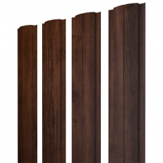Штакетник Полукруглый Slim с прямым резом 0,45 Print-Double Premium Cherry Wood Fresh