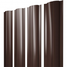 Штакетник Круглый с прямым резом 0,45 Drap ST RAL 8017 шоколад