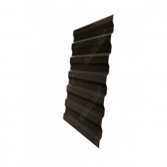 Профнастил C21R Grand Line 0,5 GreenCoat Pural BT, matt RR 32 темно-коричневый (RAL 8019 серо-коричн
