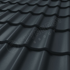 Металлочерепица СМ Классик Rooftop Бархат® RAL 7016 0.50