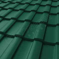 Металлочерепица Stella CORUNDUM50® матовый RAL 6005 0.50