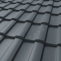 Металлочерепица Stella CORUNDUM50® матовый RAL 7011 0.50