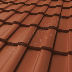 Металлочерепица Stella CORUNDUM50® матовый RAL 8004 0.50