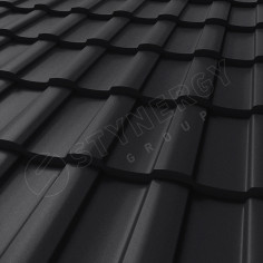 Металлочерепица Stella CORUNDUM50® матовый RAL 9005 0.50